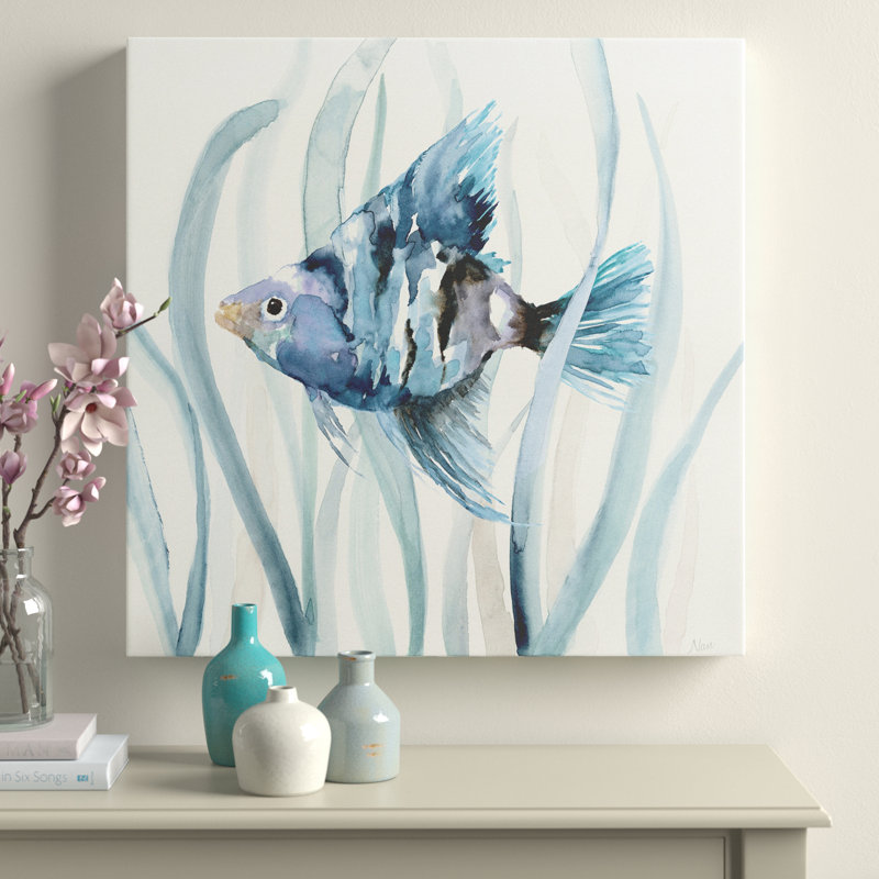 Pei poisson en ruppie maritime II - impression, H 32 po x l 32 po, Toile tendue, Sans cadre
