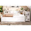 Lit de jour simple avec lit gigogne, structure de lit de jour en bois avec tiroirs de rangement, tablettes latérales et bureau-1854581033-1854581039