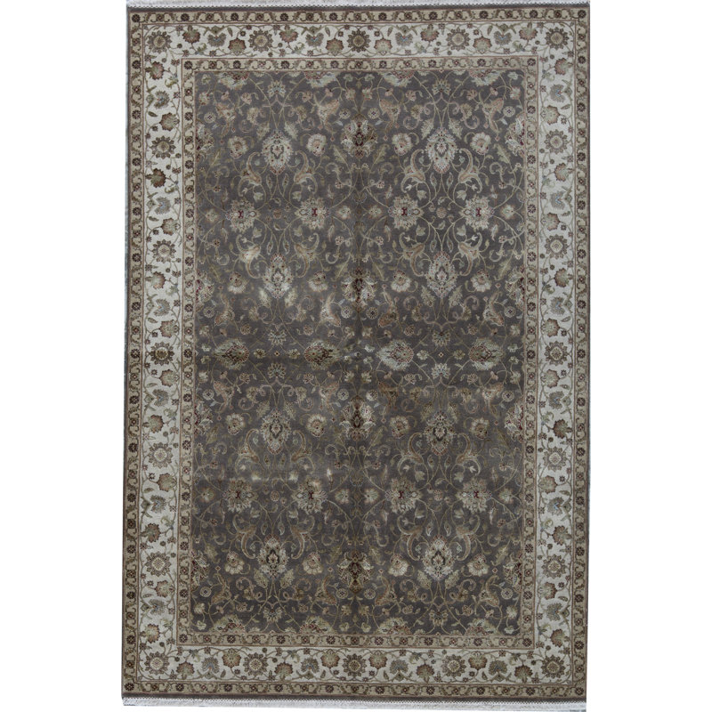 Shamas Oriental Area Rug in Brown/Ivory/Gray/Green