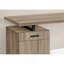 Bureau d'ordinateur, bureau personnel, ordinateur portable, installation à gauche, à droite, tiroirs de rangement, L 48 po, travail, stratifié brun, métal noir, contemporain, moderne-1503824707