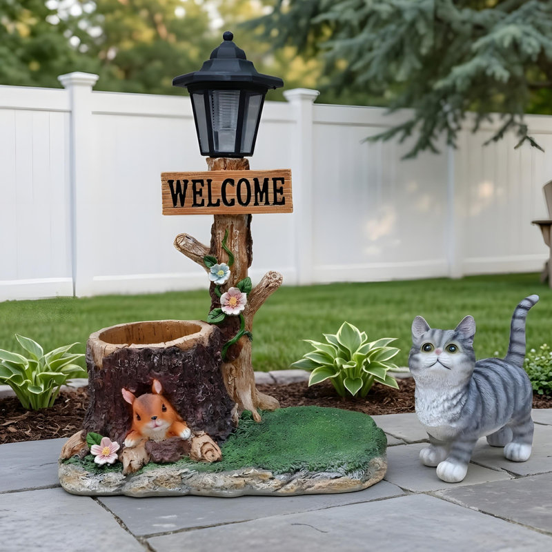 Statue chat pour jardin