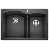Diamond SILGRANIT 33" L x 22" W Double Bowl Drop-in/Undermount Kitchen Sink