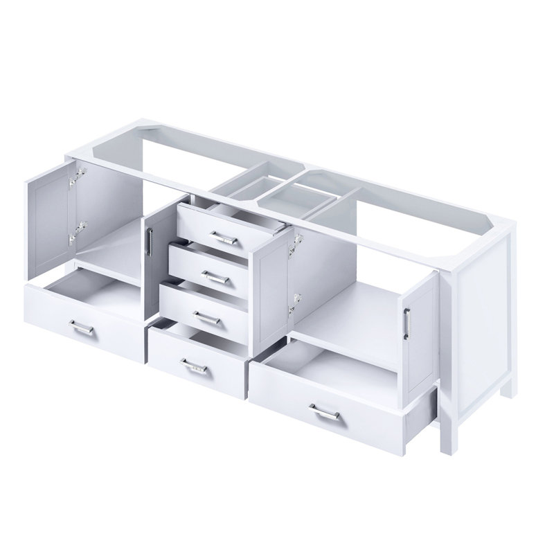Meuble-lavabo double blanc 80 po X P 22 po D, Blanc