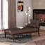 Chaise longue en tissu Sarom avec traversin-71521101