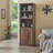 1 Doors Bookshelf with USB Port and 3 Open Shelves-816642722