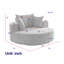 Canapé rembourré en chenille de 55 po de largeur avec 2 coussins-1387091176
