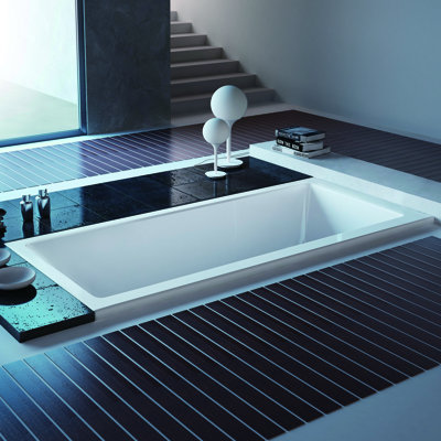 Aqua Eden 59" x 30" Drop In Soaking Fibreglass Bathtub
