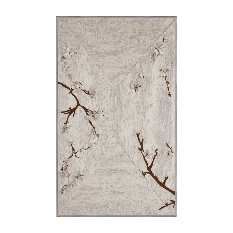 Machine Washable Gray Area Rug