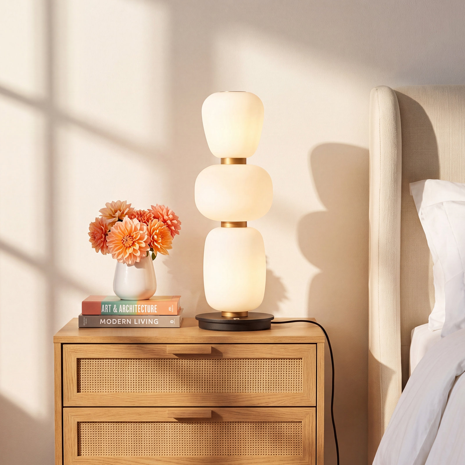 Kace Triple Stack Globe Lamp