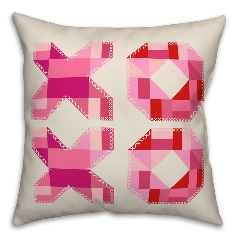 No Pattern And Not Solid Color Reversible Throw Pillow