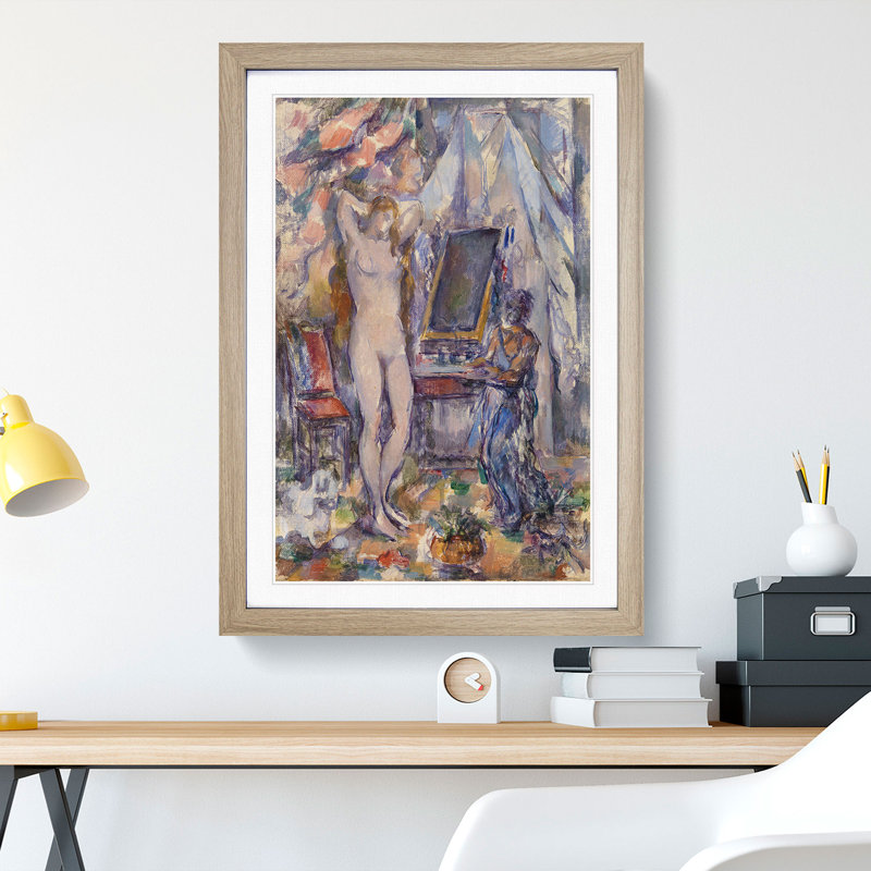 The Toilette by Paul Cezanne - Picture Frame Painting, 65cm H x 48cm W x 2cm D, Oak Framed