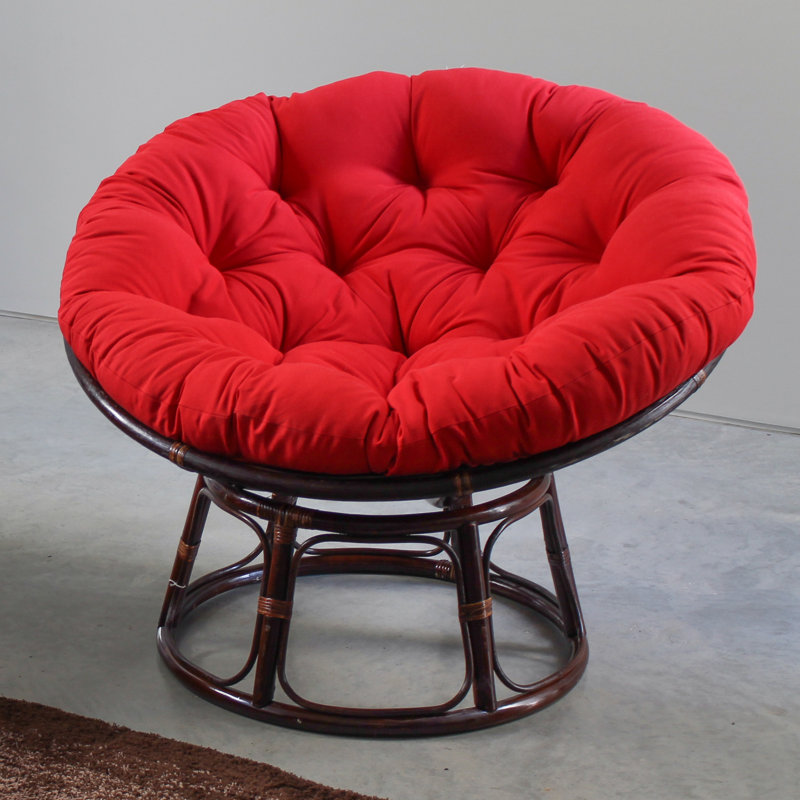 Outdoor Papasan Seat Cushion, Red, 52" W x 52" D