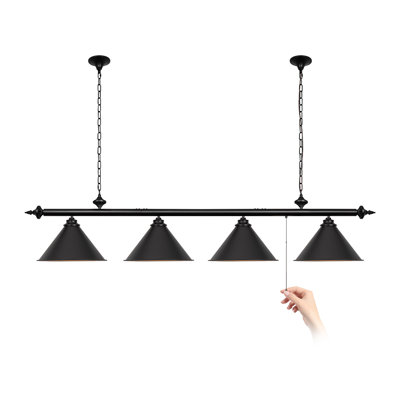 Ceti - Light Matte Black Pool Table Lights Pendant