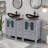 Sharee 60" Double Sink Bathroom Vanity With Vessel Sink, Manufactured Wood Top, Faucet And Drain-1786383899-1786383902