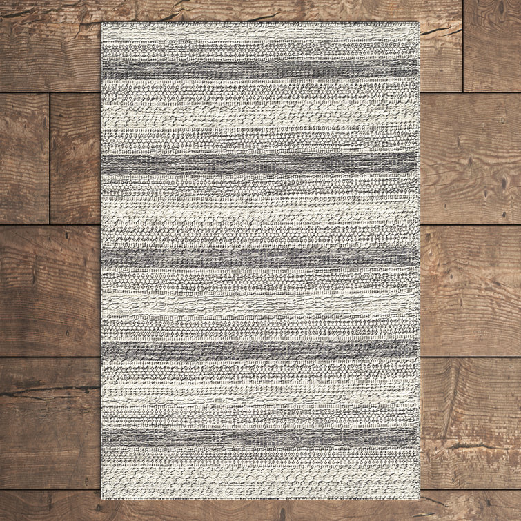 Flatweave Wool Striped Indoor Rug