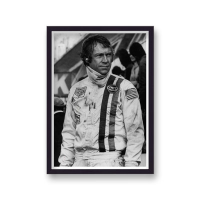 Steve Mcqueen In Motor Racing Suit 1 Le Mans - Single Picture Frame Print