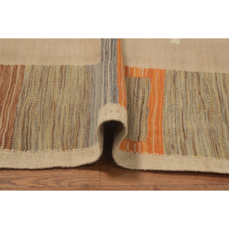 Tapis beige à motif géométrique Earthy