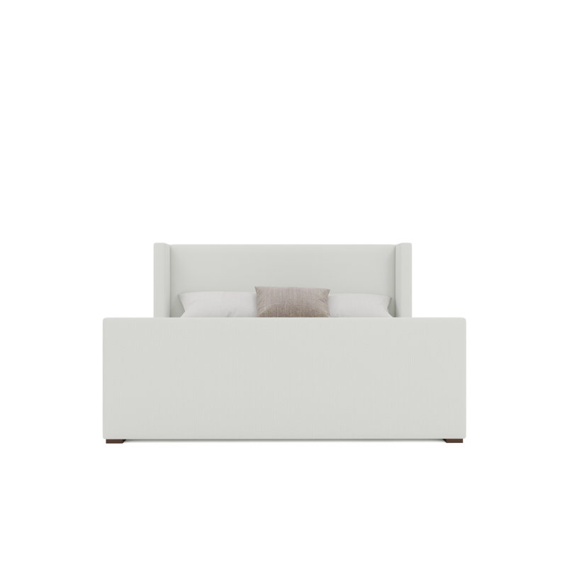 Aylet Luxe Footboard Low Bed, King, Boucle Natural