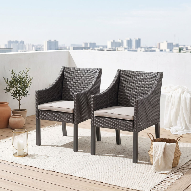 Ensemble de mobilier de patio extérieur en acier robuste et en osier résistant aux intempéries
