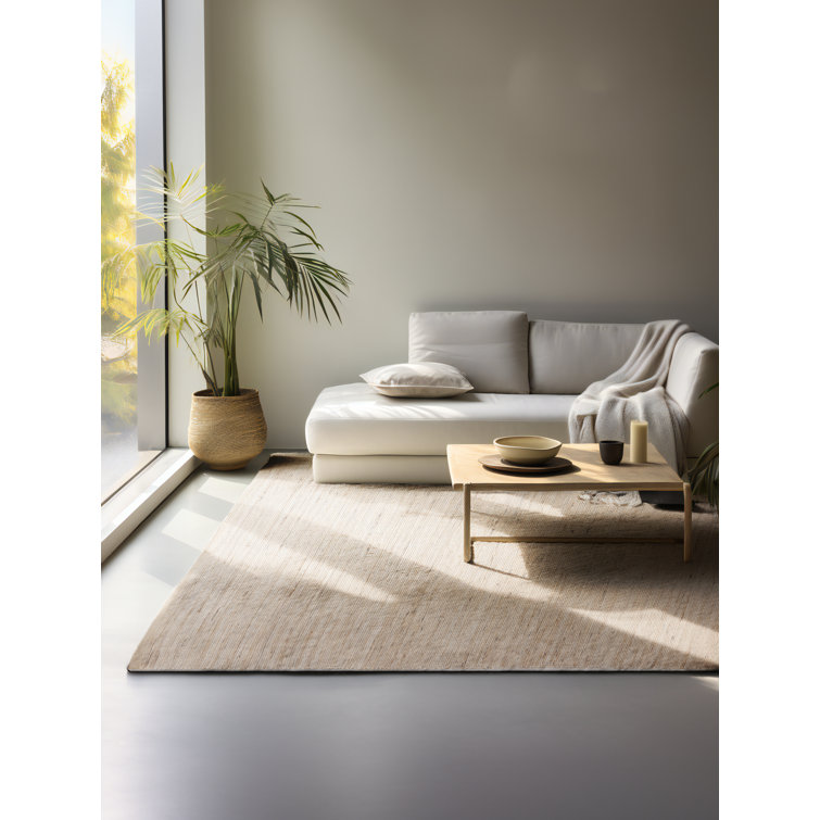Hand Woven Beige Indoor Rug