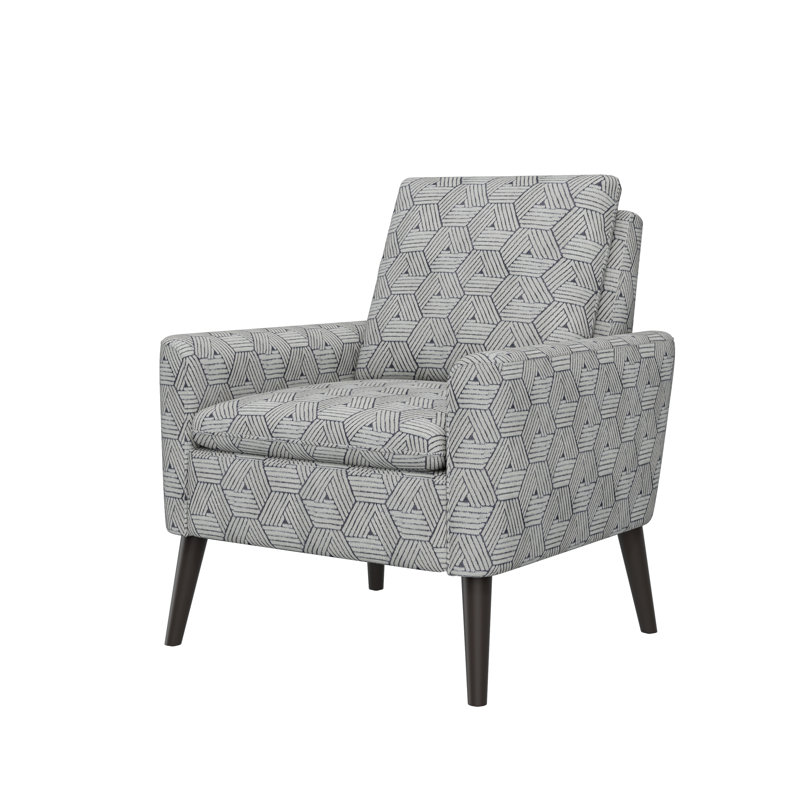 Maisel Upholstered Armchair, Gray Polyester