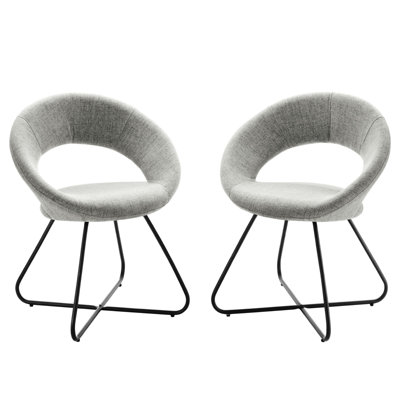 Ensemble de 2 chaises de salle à manger rembourrées Modway Nouvelle