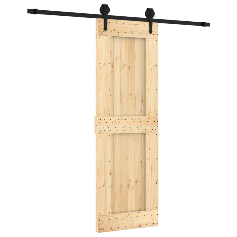 Porte coulissante avec quincaillerie Vidaxl, 27,6 po x 82,7 po