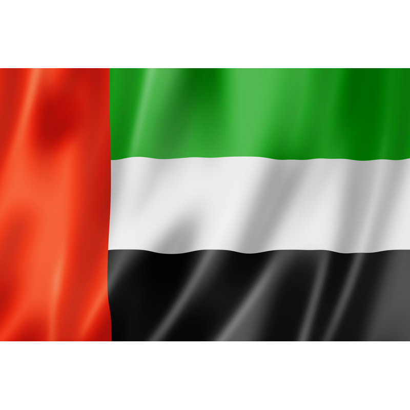 United Arab Emirates Flag by Daboost - Wrapped Canvas Print, 51cm H x 76cm W
