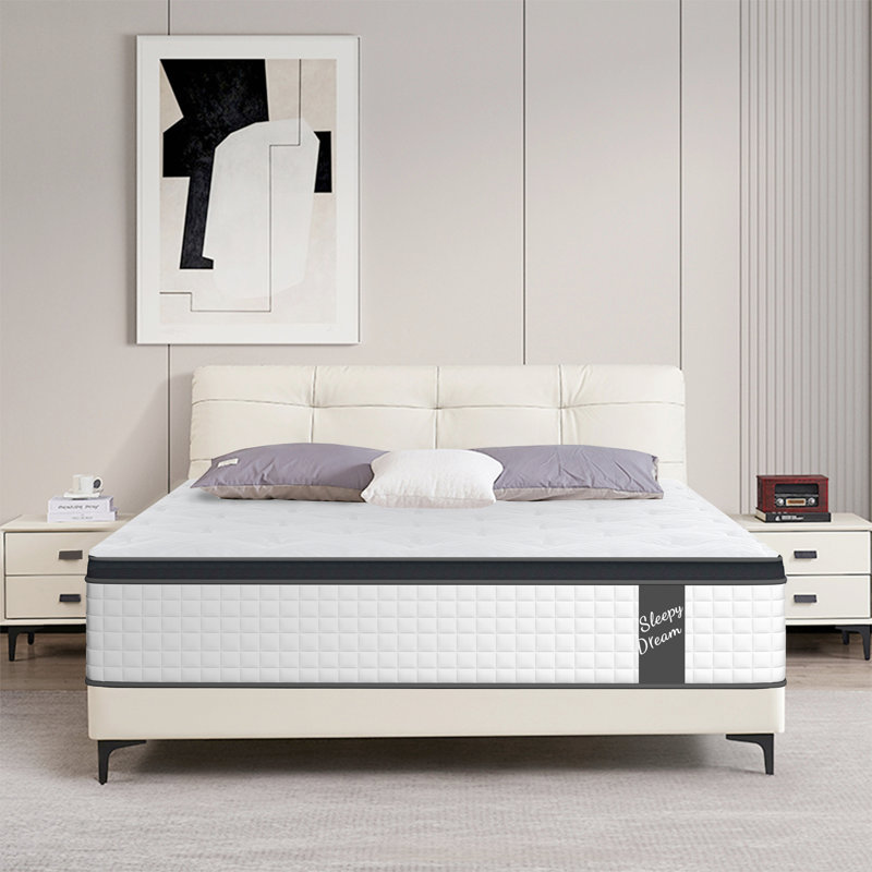 Très grand matelas à ressorts ensachés de taille moyenne de 12 pouces Certipur -US