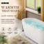 Baignoire de trempage autoportante en acrylique avec drain latéral 59 po. X 27,5 po.-126450862