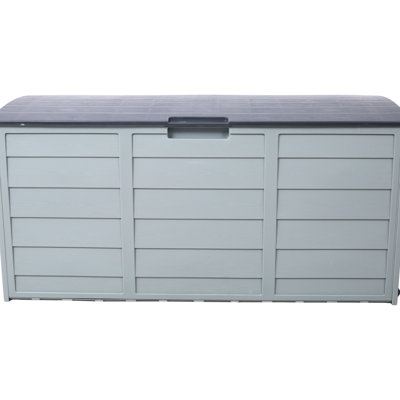 Boîte de terrasse pour le patio - 75 gallons de rangement extérieur avec roues, outils de jardin, terrasse spacieuse en résine de piscine, cour arrière, garage