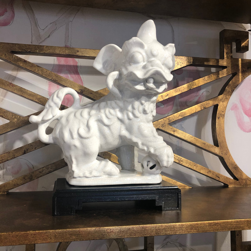 2 Piece Chinese Dogs Figurine Set