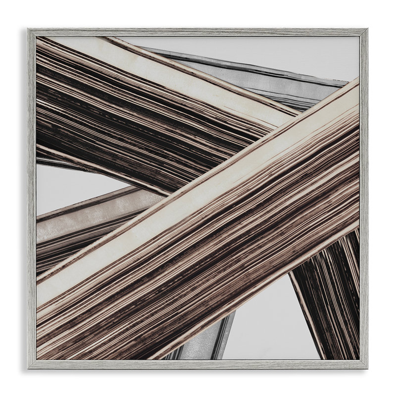 Composition de lignes tissées, estampe numérique par PI Studio, H 12 po x l 12 po, Estampe numérique Farmhouse