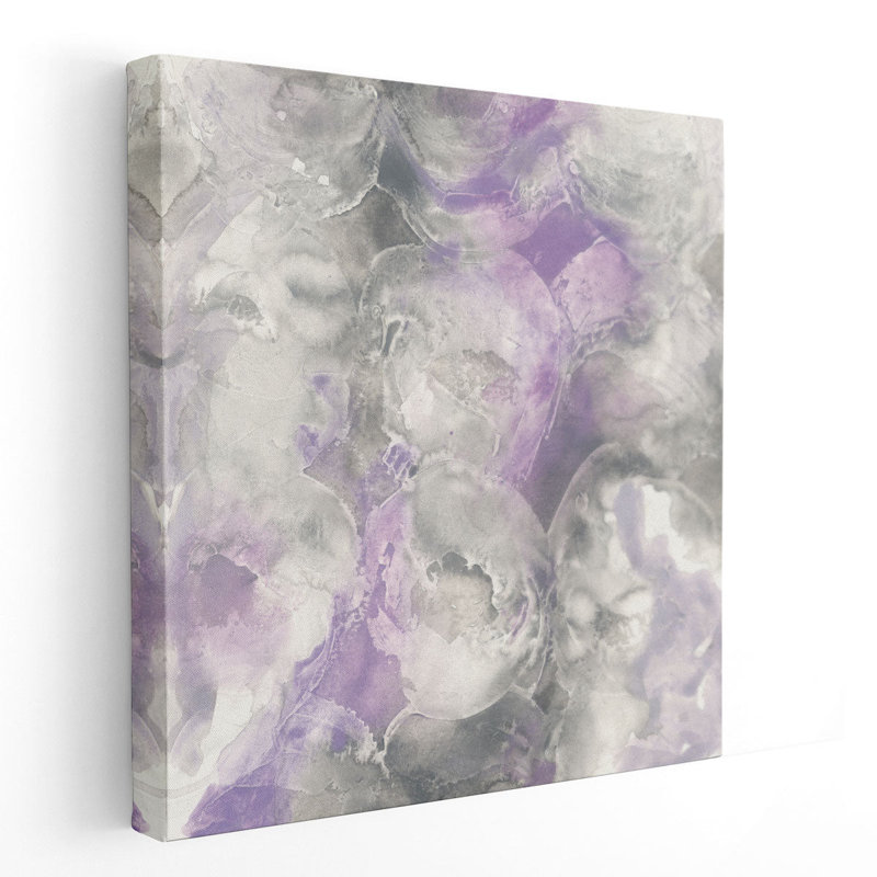 «Amethyst Circles I», reproduction d'art sur toile, H 12 po x l 12 po