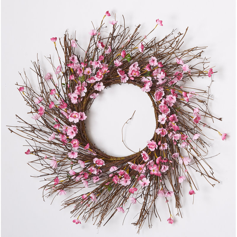 Couronne de fleurs de cerisier 22 po