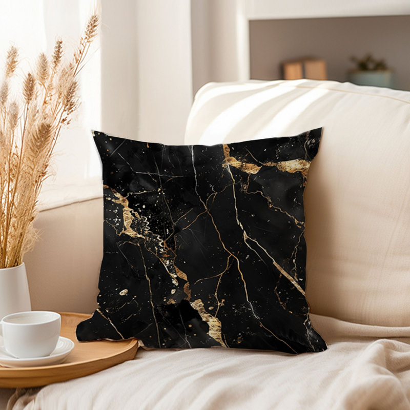 Abstract Geode Marble Patterns - XV Modern Throw Pillow Cover, 18x18
