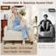 Fauteuil surdimensionné en chenille de 39,5 po pour chambre (blanc)-128907081-128907082