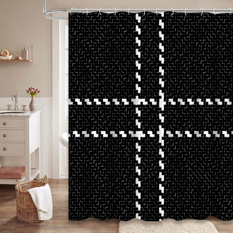 Rideau de douche avec 12 crochets Lumberjack, L 72 po x l 72 po