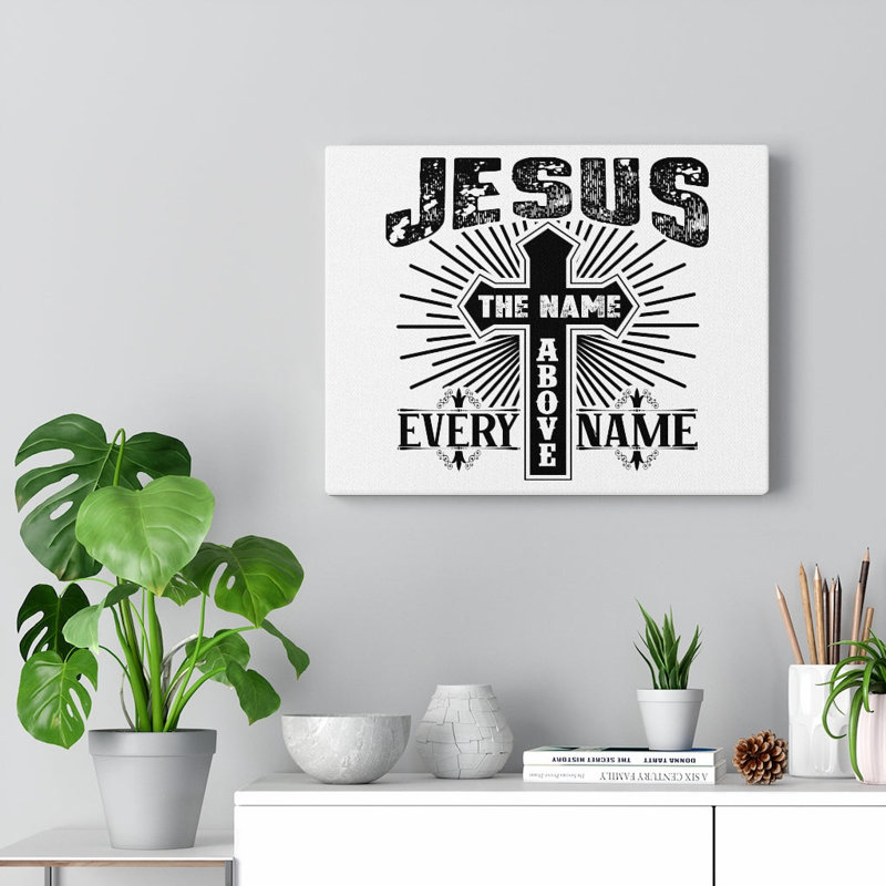 Jesus The Name - Wrapped Canvas Print, 30cm H x 41cm W