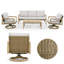 Fauteuil club pivotant en aluminium Dymir