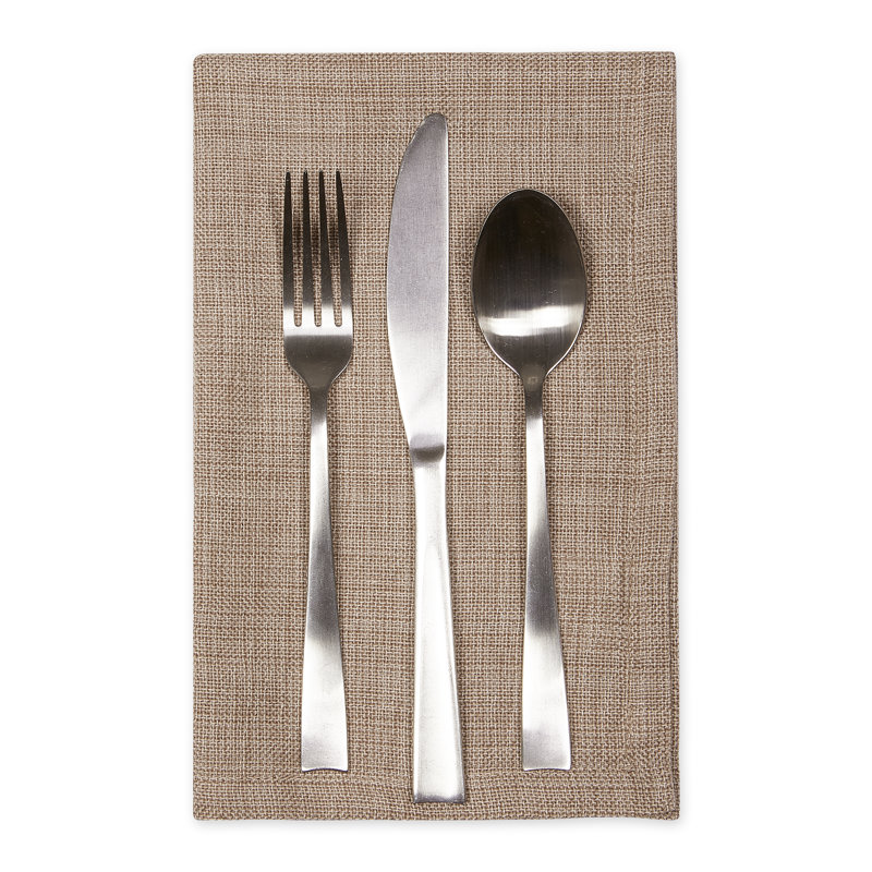 Cotton Blend Square Napkin, Mushroom