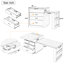 Îlot de cuisine avec roulettes Dawson, extensible-129993339