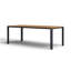 Morones Rectangular Dining Table in Solid Reclaimed Teak with Black Rounded Edge Aluminum Legs-1765434990