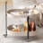 Rolling Side Table with Wheels, Oval