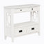 Canapé d'entrée de table 36 po en bois de pin style console d'entrée (blanc antique)-1868701296