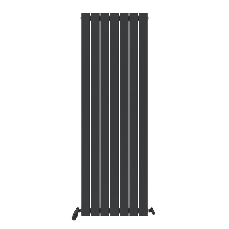 iBathUK Belgravia Vertical Single Slim Flat Panel Radiator, Grey, 1600cm H x 532cm W x 52cm D
