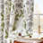 Linen Blend Leaf Print Blackout Curtains for Living Room-109972616-109972618