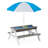 3-In-1 Kids Outdoor Wooden Picnic Table With Umbrella, Convertible Sand & Wate, ASTM & CPSIA CERTIFICATION-1122659304