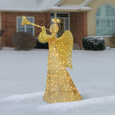 The Holiday Aisle® 5' Lighted Champagne Angel