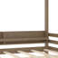 Grand lit superposé avec tablette de rangement et bibliothèque, lit superposé en bois avec échelle et garde-corps, conception détachable, blanc-358510353-358510354
